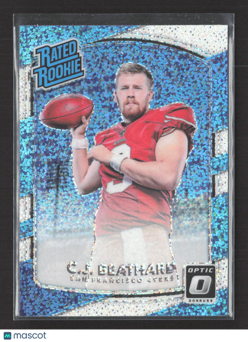 2017 Panini Donruss Optic C.J. Beathard #170 Blue White Sparkle