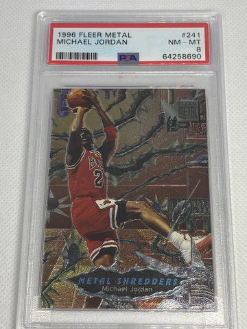 Michael Jordan 1996 Fleer Metal PSA 8