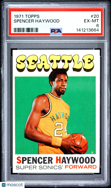 1971 Topps Spencer Haywood #20 PSA 6