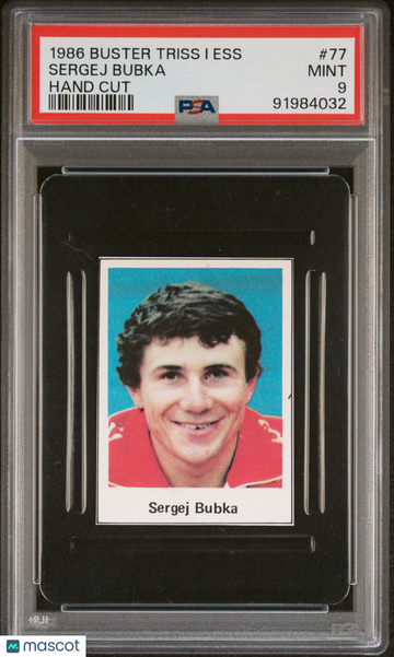 1986 Buster Triss I Ess-Hand Cut Sergej Bubka #77 Hand Cut PSA 9