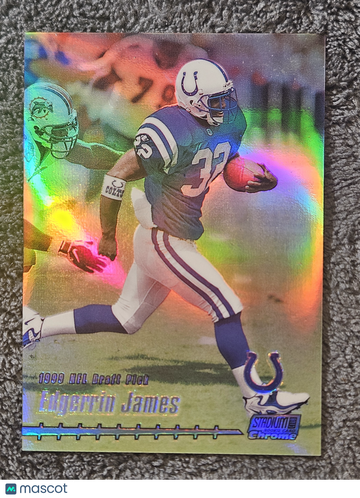 1999 Topps Stadium Club Chrome Edgerrin James #123 Refractor Rookie RC