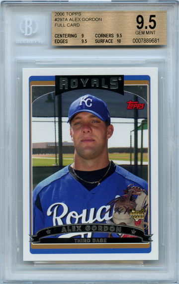 2006 Topps #297 Alex Gordon RC Full BGS 9.5 Royals