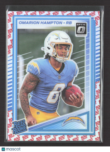 2025 Panini Donruss Optic Prizm Omarion Hampton #212 100 Emoji