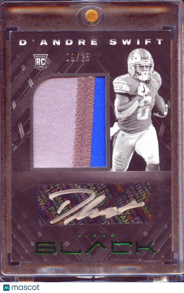 2020 Panini Black D'Andre Swift #208 /25 Patch RC