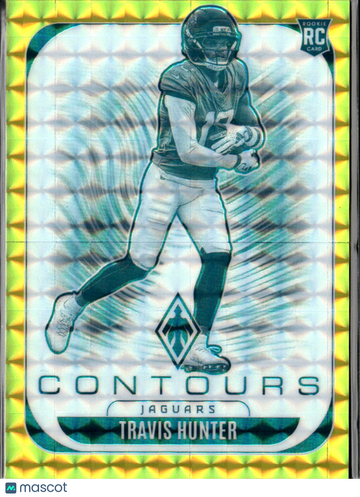 Travis Hunter 2025 Panini Phoenix Contours RC Yellow /149 Jacksonville Jaguars