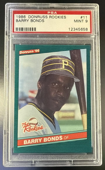 1986 Donruss the Rookies Barry Bonds #11 PSA 9