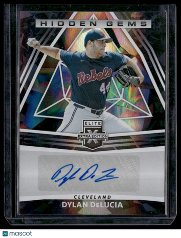 2022 Panini Elite Extra Edition Dylan DeLucia #HG-DD Hidden Gems Signatures Black AU