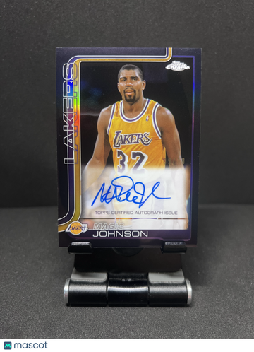 2025 CHROME MAGIC JOHNSON TRUE BLACK REFRACTOR AUTO /10