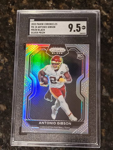 2020 Chronicles Prizm Black Antonio Gibson Silver Prizm Rookie #PB-18 RC SGC 9.5