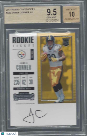 2017 Panini Contenders James Conner RC EXCH #320 BGS 9.5 Auto 10
