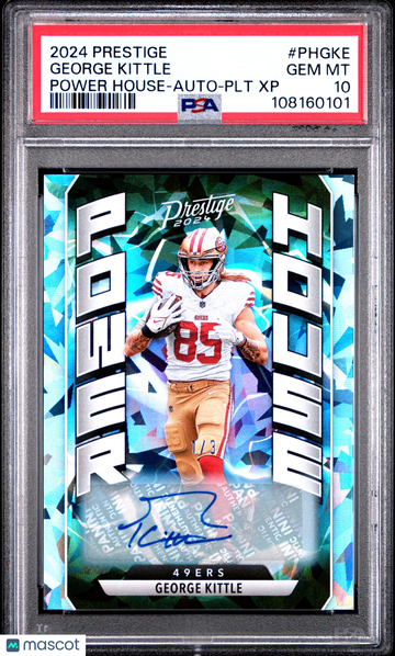 2024 Panini Prestige Power House George Kittle #PHGKE Auto PLT XP /3 PSA 10