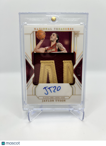2024 NATIONAL TREASURES JAYLON TYSON FOTL ROOKIE PATCH AUTO GOLD /20 RC