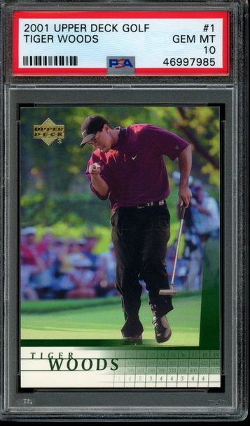 2001 Upper Deck Golf #1 Tiger Woods PSA 10 GEM MINT