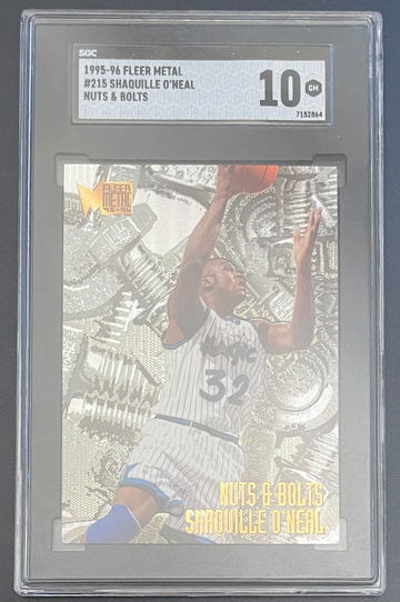 1995 Fleer Metal Nuts & Bolts Shaquille O'Neal #215 SGC 10 GEM MINT