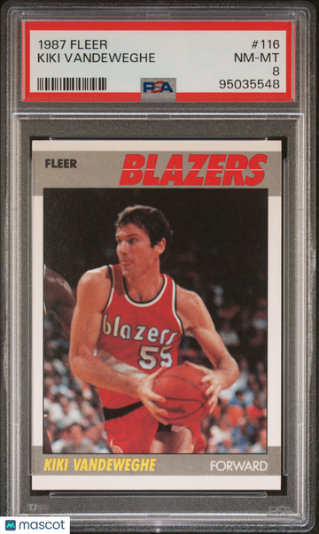 1987 Fleer Kiki Vandeweghe #116 PSA 8