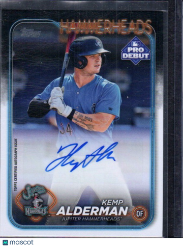 2024 Topps Pro Debut Kemp Alderman #PD-150 Autographs AU