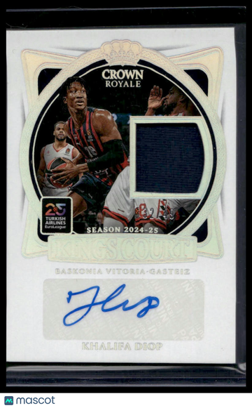 2024-25 Panini Crown Royale Khalifa Diop #KCJ-DIO /1 Autograph Patch Panini Authentic
