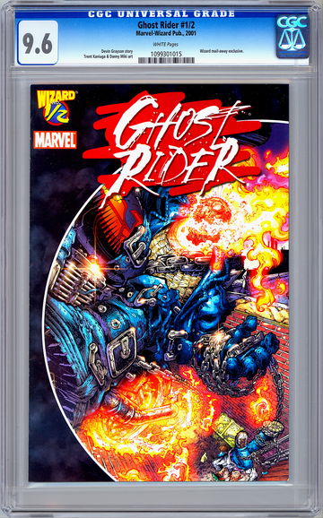 GHOST RIDER #1.5 CGC 9.6 LIMITED MARVEL-WIZARD MAIL-AWAY EXCLUSIVE WITH COA 2001