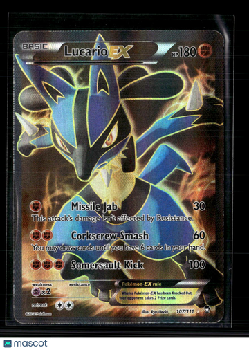 2014 Furious Fists Lucario EX Holo Rare FA #107/111