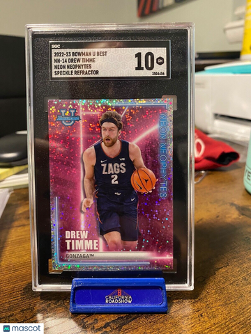 2022 Bowman Drew Timme #NN-14 Refractor Rookie SGC 10