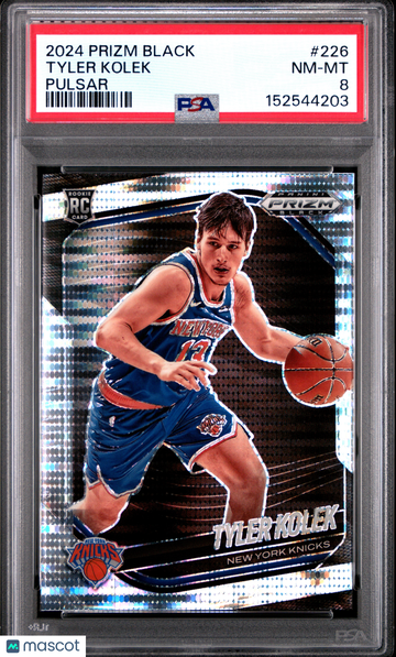 2024 Panini Prizm Black Tyler Kolek #226 Pulsar PSA 8
