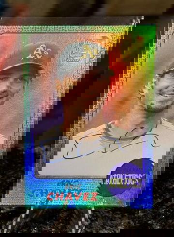 2024 Topps Archives ERIC CHAVEZ AUTO #/99 GREEN 1968 Fan Favorites Athletics