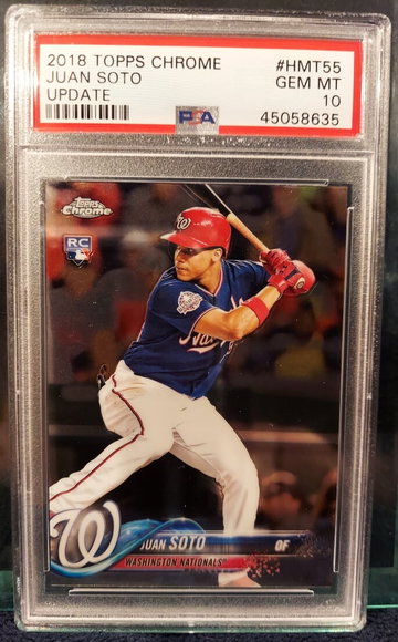Juan Soto 2018 Topps Chrome Update #HMT55 PSA 10 Rookie