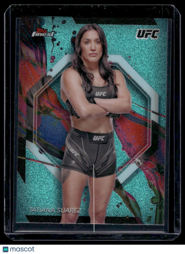 2024 Topps Finest UFC Tatiana Suarez #39 Aqua Glitter Refractors