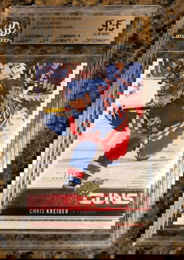 2012-13 CHRIS KREIDER UPPER DECK YOUNG GUNS EXCLUSIVES SP ROOKIE # /100 BGS 9.5