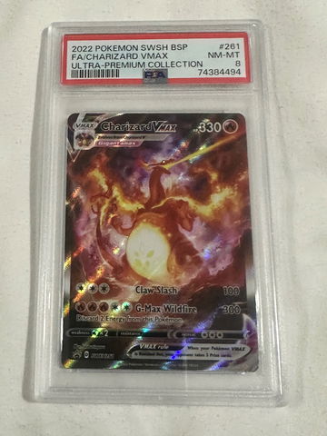 2022 Pokémon SWSH BSP Charizard VMax Ultra Premium Collection PSA 8