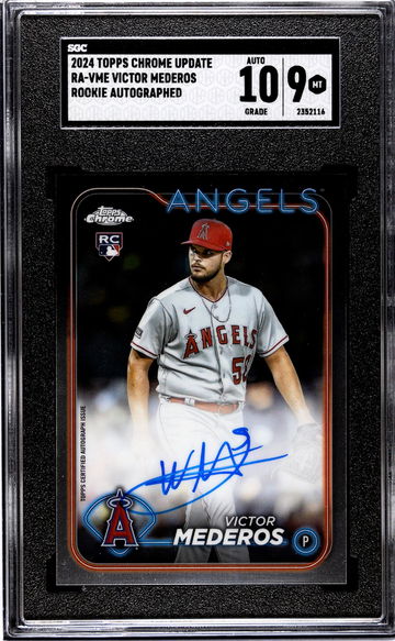 2024 Topps Chrome Update Victor Mederos #RA-VME RC Auto SGC 9 Auto 10