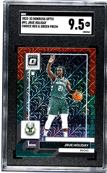 2022-23 Donruss Optic Choice Red & Green Prizm Jrue Holiday #91 SGC 9.5
