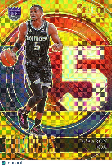 De'Aaron Fox 2021-22 Select Gold Prizm Sacramento Kings