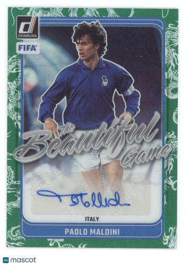 2024 Panini Donruss Prizm The Beautiful Game Paolo Maldini #BG-PM Dragon Scale /99