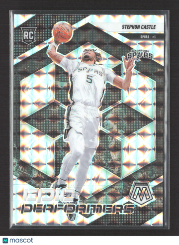2025 Panini Mosaic Epic Performers Stephon Castle #15 Silver Prizm RC