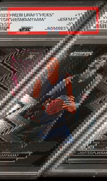 2023-24 PANINI PRIZM DRAFT PICKS VICTOR WEMBANYAMA FEARLESS RC PSA 10 GEM MINT