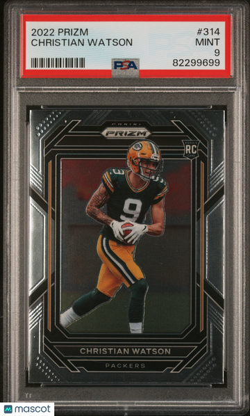 2022 Panini Prizm Christian Watson #314 PSA 9