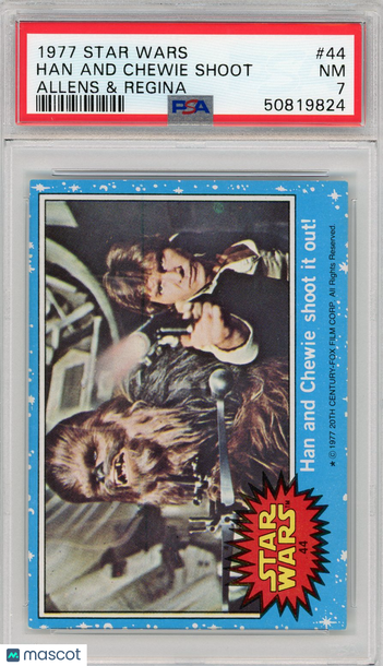 1977 Star Wars Allens & Regina Han And Chewie Shoot #44 PSA 7