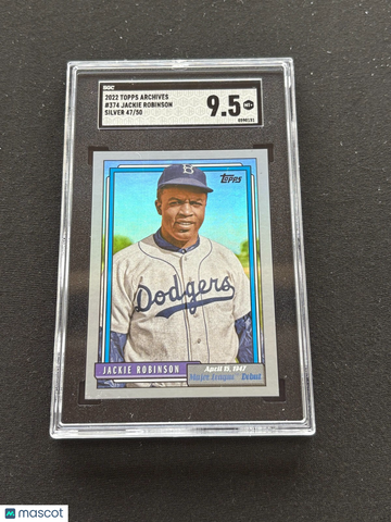 2022 Topps Archives Jackie Robinson Silver Foil SGC 9.5