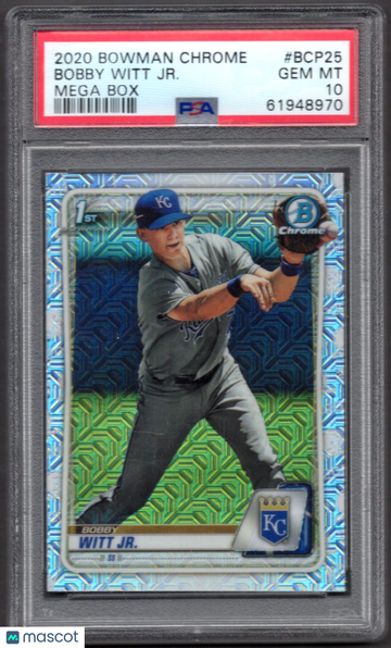 2020 Bowman Chrome Mega Box Bobby Witt JR. #BCP25 PSA 10