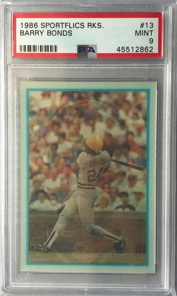 Barry Bonds Rookie - 1986 Sportflics Rookies #13 - PSA 9 mint