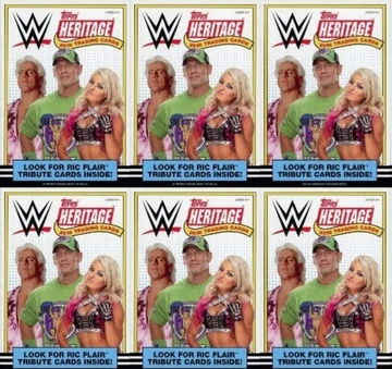 2018 Topps WWE Heritage Hanger Box Lot x6