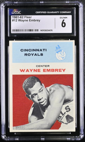1961-62 FLEER WAYNE EMBREY #12 CGC 6 BK.A3.08