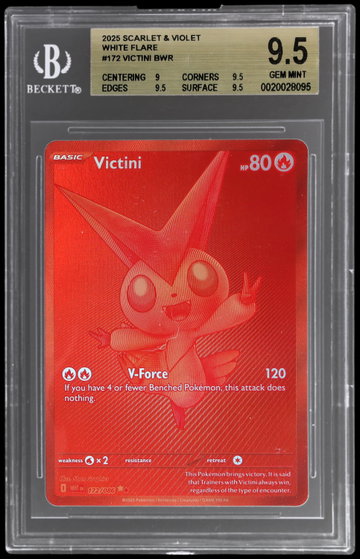 2025 Pokemon Scarlet And Violet White Flare Victini Black White Rare BGS 9.5