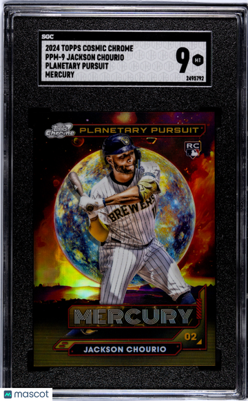 2024 Topps Cosmic Chrome Jackson Chourio #PPM-9 Planetary Pursuit Mercury SGC 9