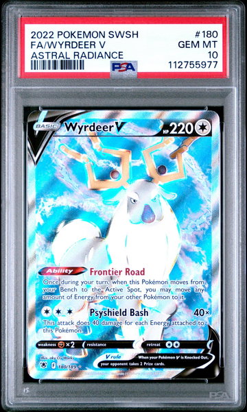 2022 Pokemon Sword and Shield Astral Radiance Wyrdeer V #180 PSA 10