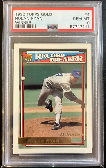 1992 Topps Gold Nolan Ryan Winner PSA 10