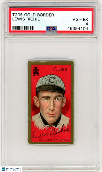 1911 T205 Gold Border Lewis Richie PSA 4