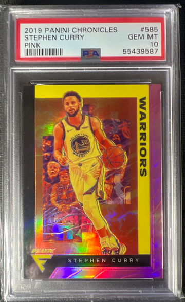 2019 Chronicles Flux Stephen Curry Pink Prizm PSA 10 #585 Gem mint