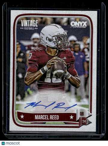 2024 Onyx Vintage Football Marcel Reed #VAMARE Autograph Onyx